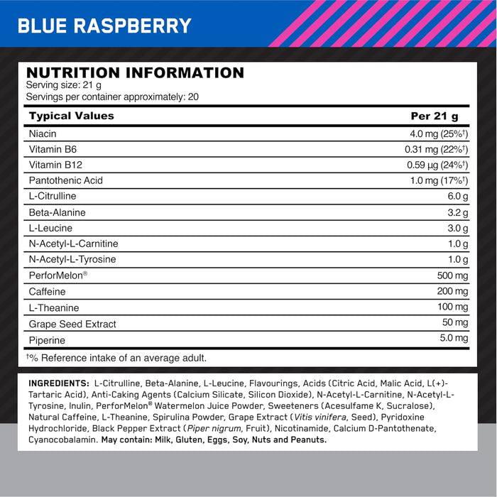 Optimum Nutrition Platinum Pre-workout