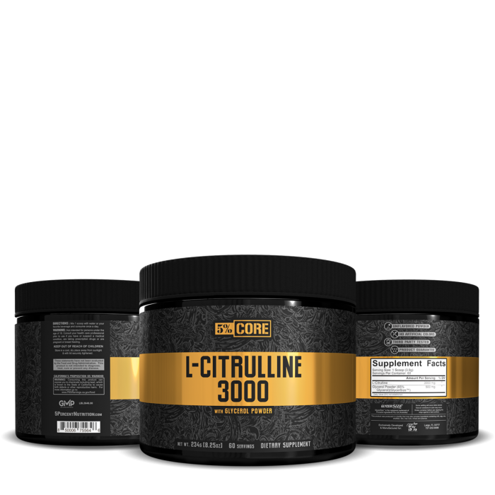 5% CORE L-Citrulline 3000 (60 Servings)