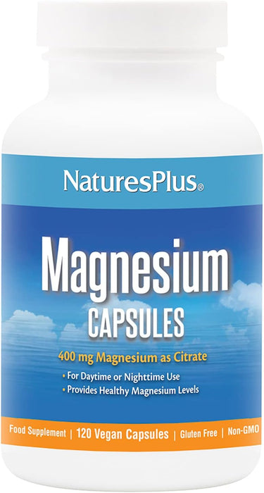 Nature's Plus Magnesium Capsules (400mg - 120 Capsules)