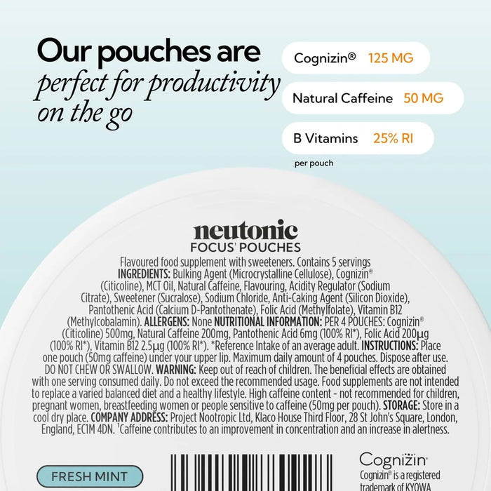 Neutonic Focus Pouch - Fresh Mint
