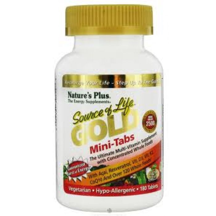 Nature's Plus Source of Life Gold 180 Mini Tablets