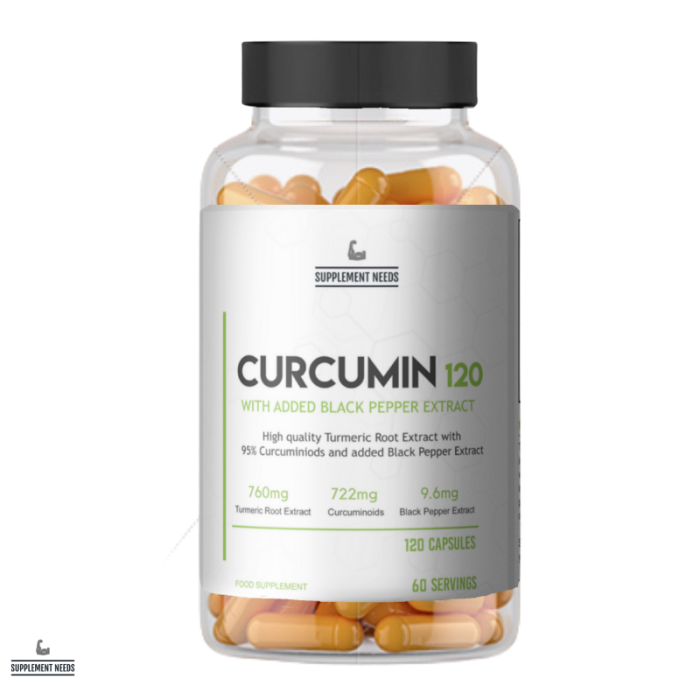 Supplement Needs Curcumin with Black Pepper Extract - 120 Capsules