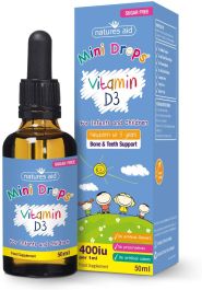 Natures Aid Mini Drops Vitamin D3 400iu 50ml
