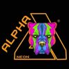 alpha neon logo