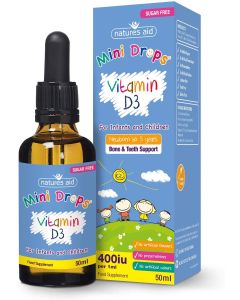 Natures Aid Mini Drops Vitamin D3 400iu 50ml