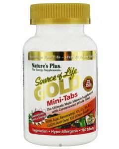 Nature's Plus - Source of Life - Gold Mini-Tabs - 180 Tablets