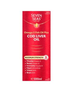 Seven Seas Omega 3 Fish Oil Plus Cod Liver Oil 300 ml