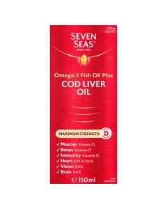 Seven Seas Omega 3 Fish Oil Plus Cod Liver Oil 150 ml