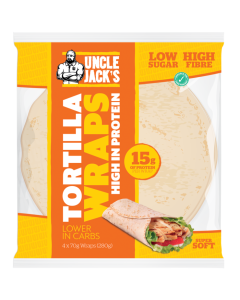 Uncle Jack's High Protein Wraps (Low Carb) 4 pack
